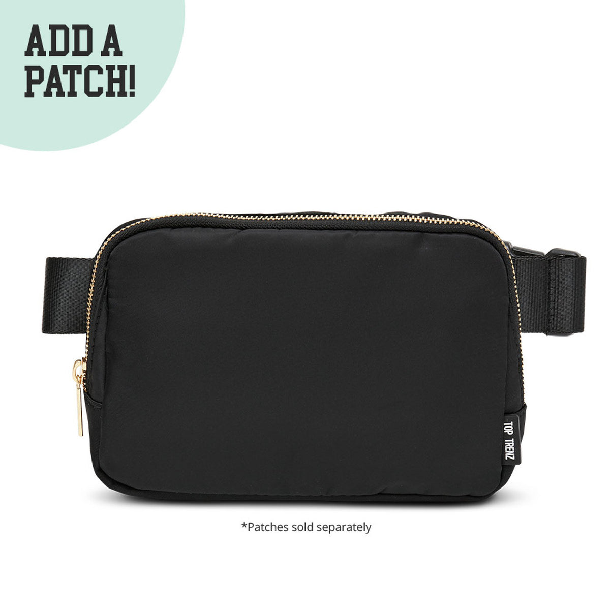 Top Trenz Nylon Belt Bag - Customize With Patches * 4 Colors *