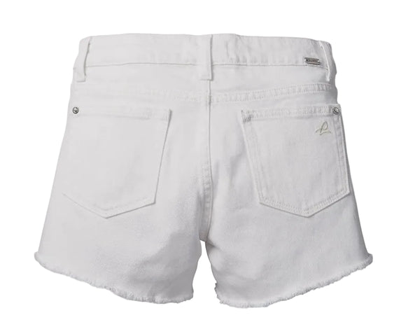 DL1961 Denim Lucy High Rise Cut Off Shorts White Everything