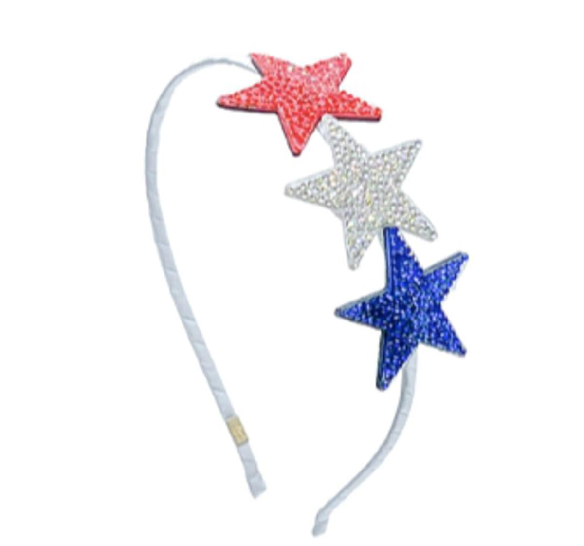 Bari Lynn Patriotic Rhinestone Stars Headband