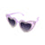 Bari Lynn Crystal Heart Sunglasses- Lavender
