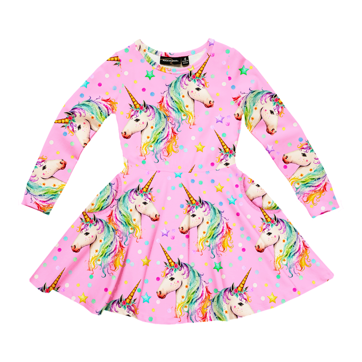 Rock Your Baby Magical Unicorn Dotty Dress