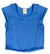 Suzette Collection Ribbed Cap Sleeve Top- Blue Water