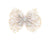 Bari Lynn 5" Star Print Tulle Bow with Crystal Charms - White