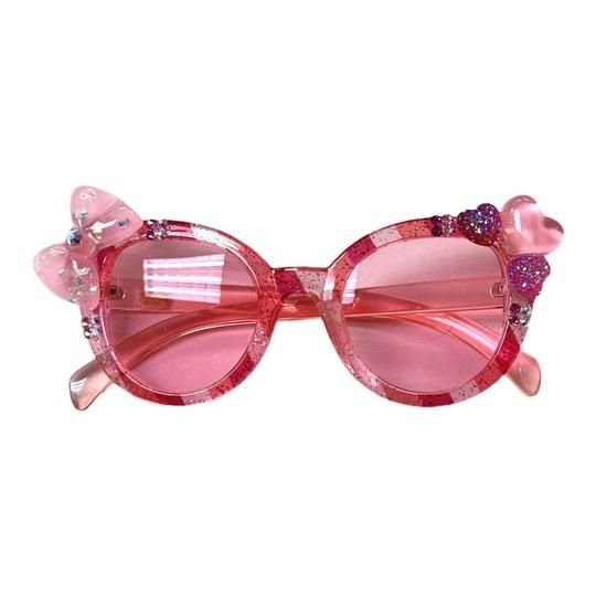 Bari Lynn Pink Heart & Bow Sunglasses