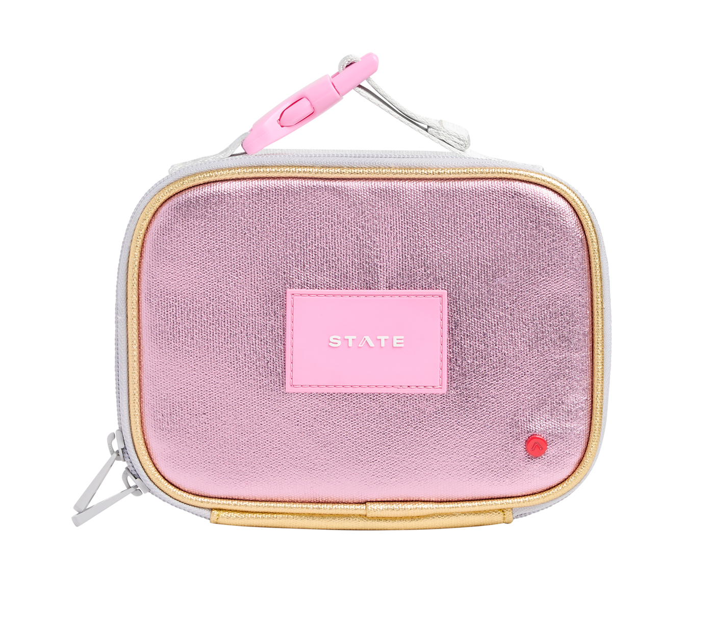 Lonchera Rodgers de State Bags, color rosa metalizado