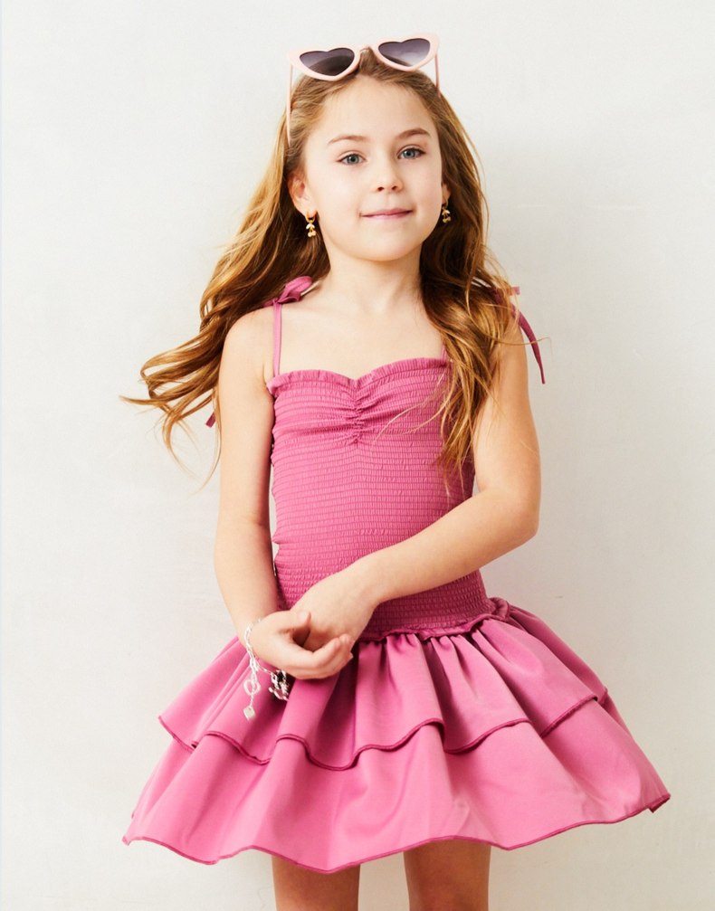 Theme NYC Lola Satin Dress - Rose