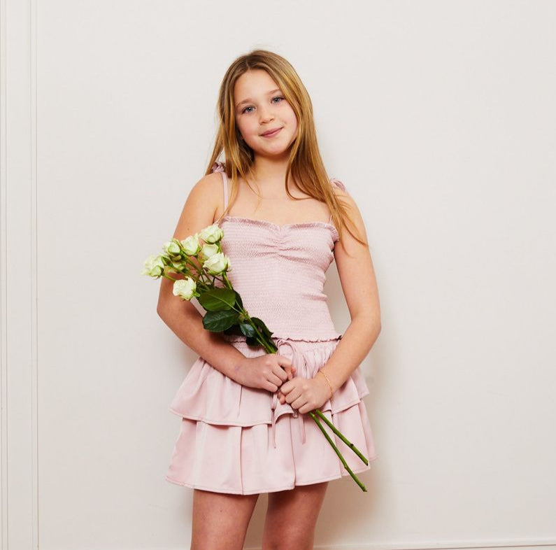 Theme NYC Satin 2pc Willow + Georgia Skort Set - Ballet Pink