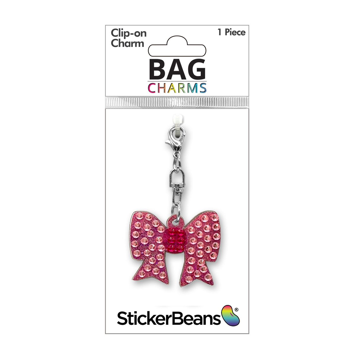 StickerBeans Bag Charms- Pink Bow