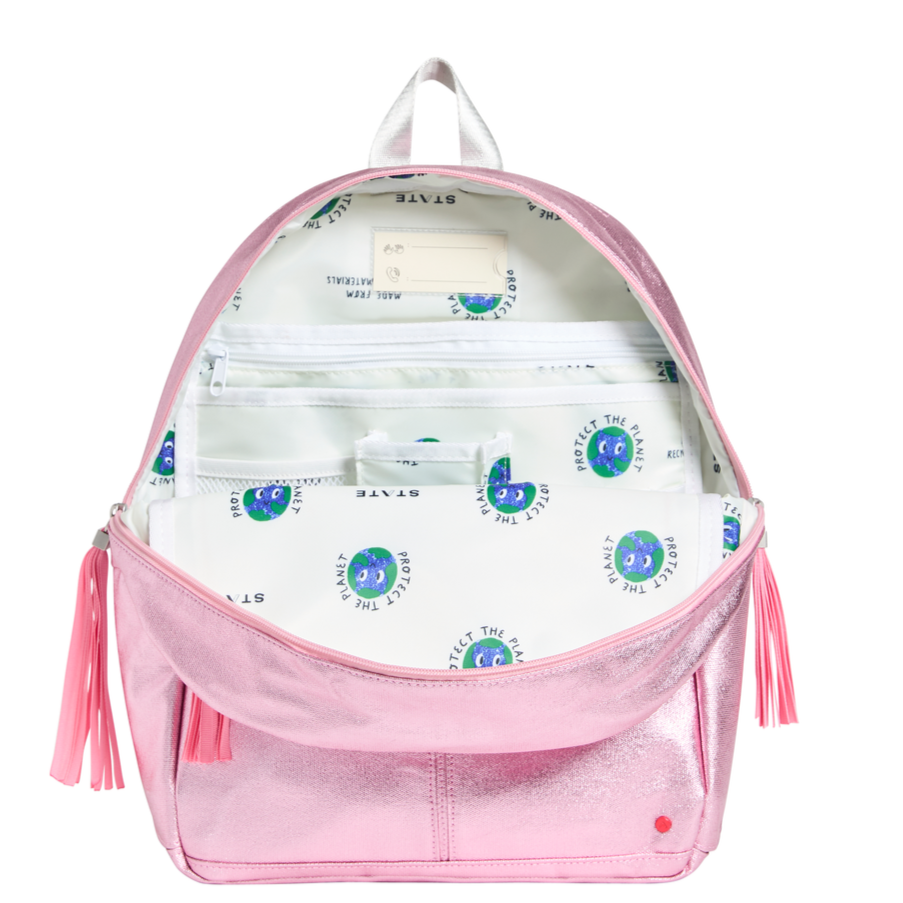 State Bags Kane Kids 15" Backpack - Metallic Pink