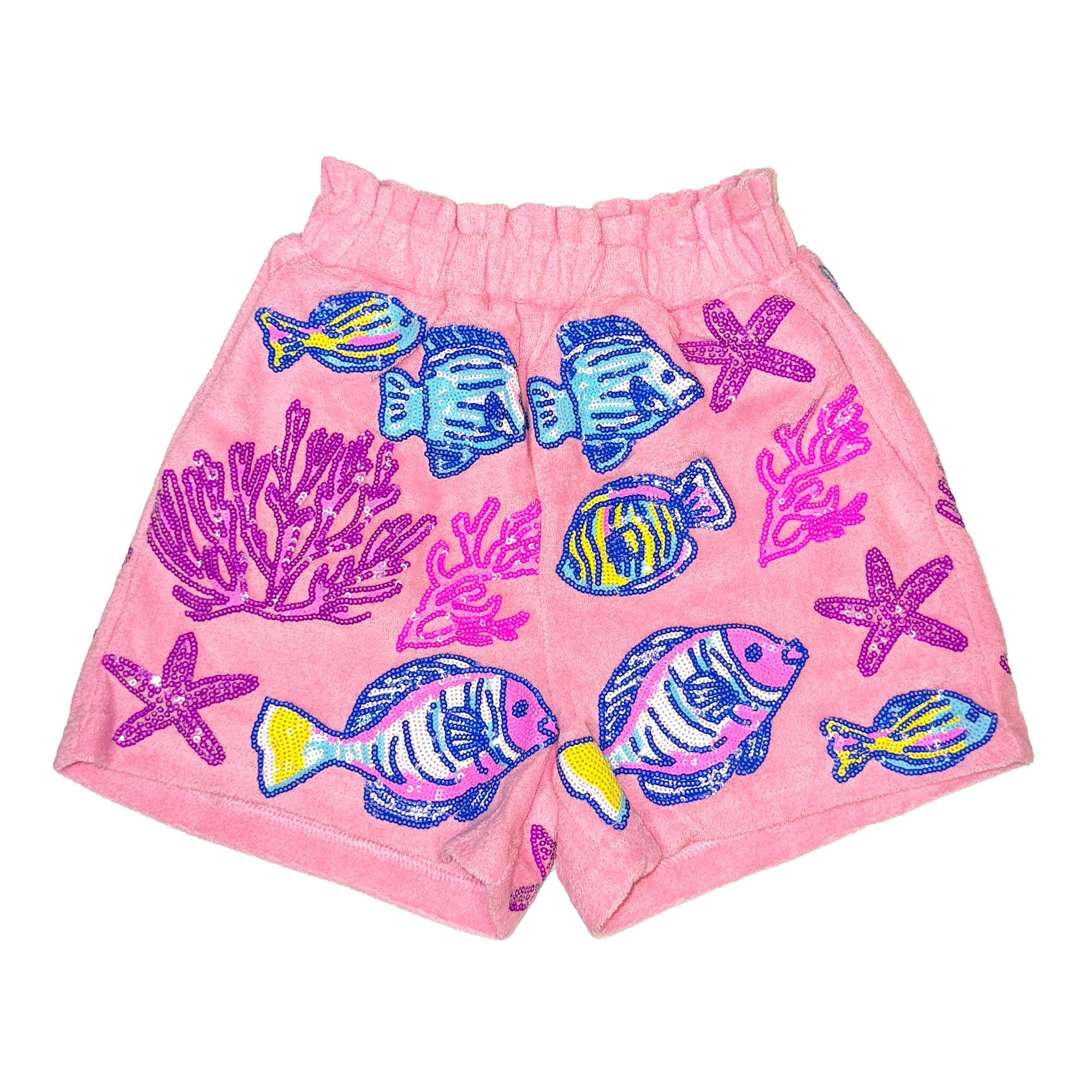 Belle Cher Sequin Terry Under the Sea 2pc Short Set