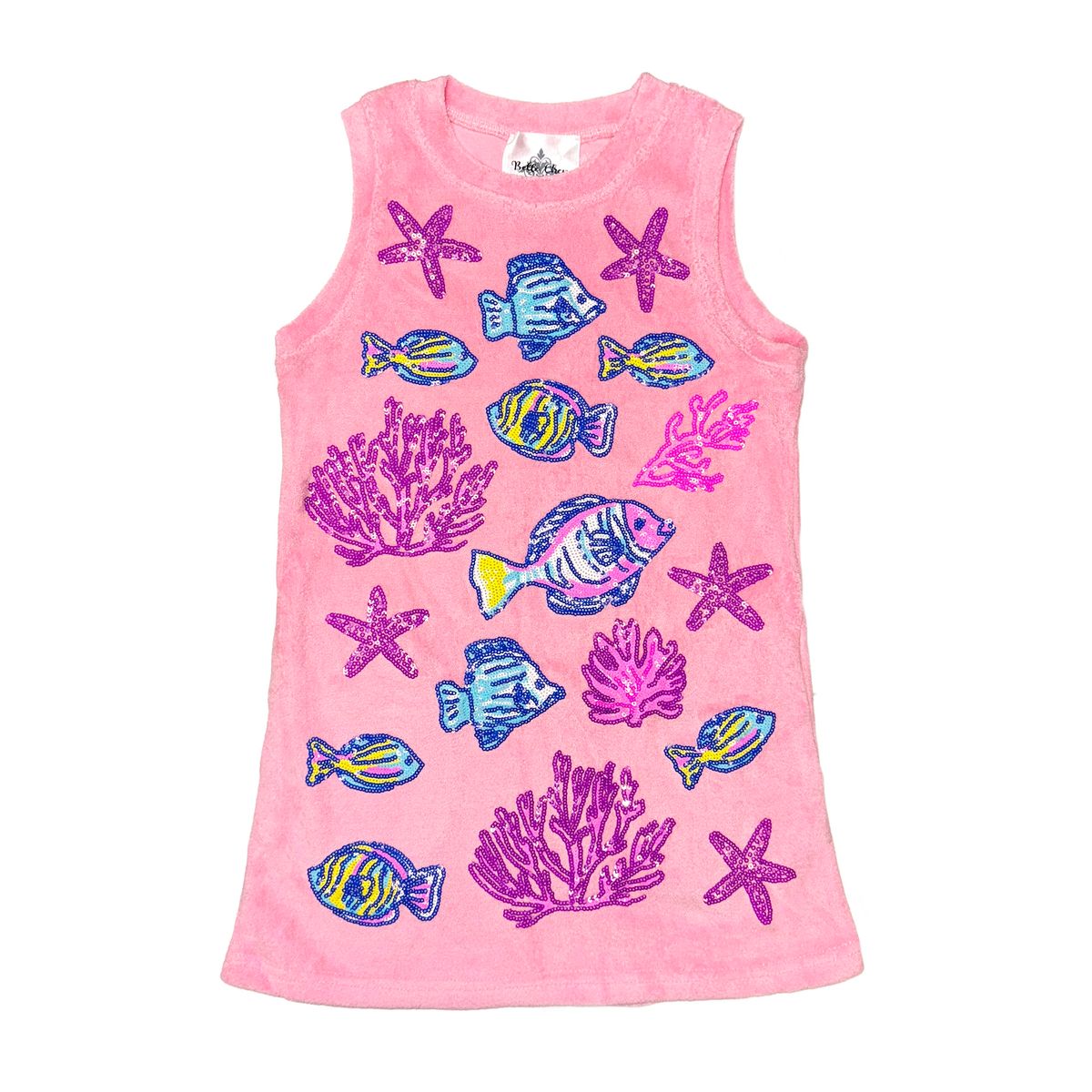 Girls Sequin Tropical Dress | Belle Cher Resort Dress 4