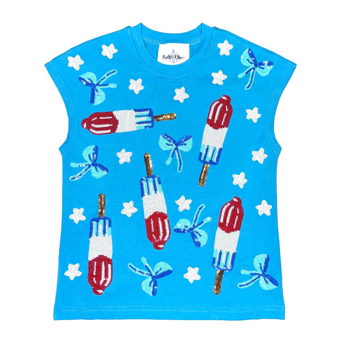 Belle Cher Sequin Popsicle Top