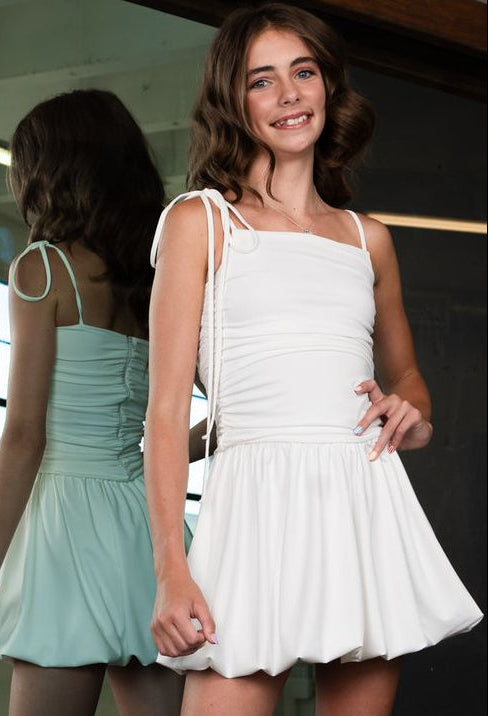 Miss Behave Girls Ruby Dress - White