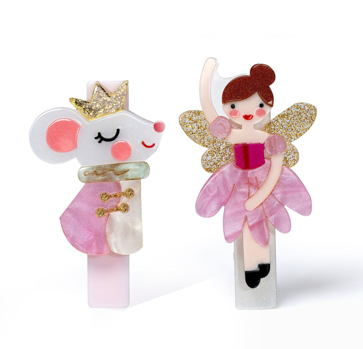 Lilies &amp; Roses Ballerina + Mouse King Hair Clips - Set Of 2
