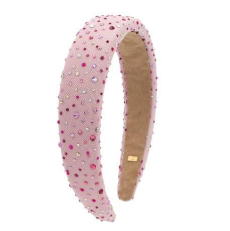 Bari Lynn Padded Jewel Headband - Pink