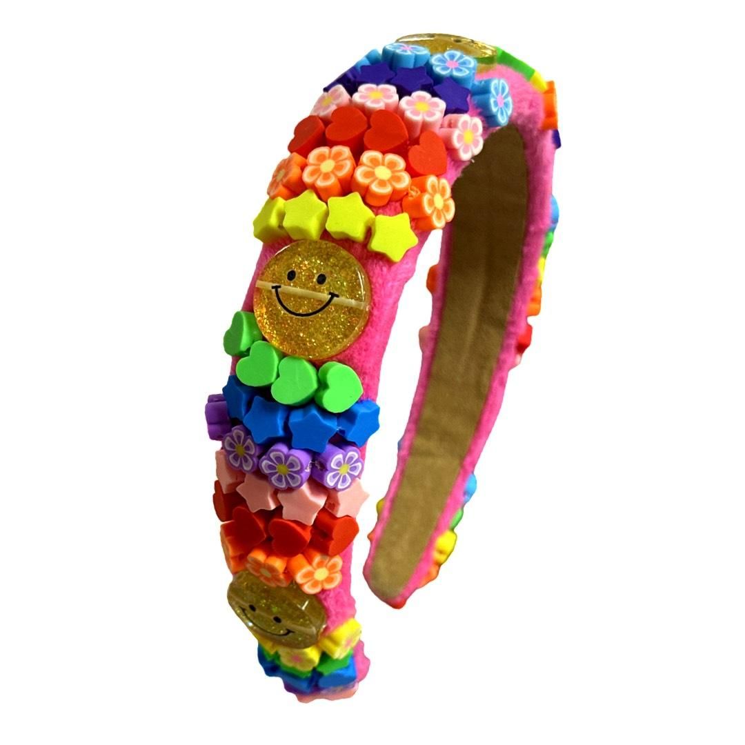 Bari Lynn 3D Charms Headband- Rainbow