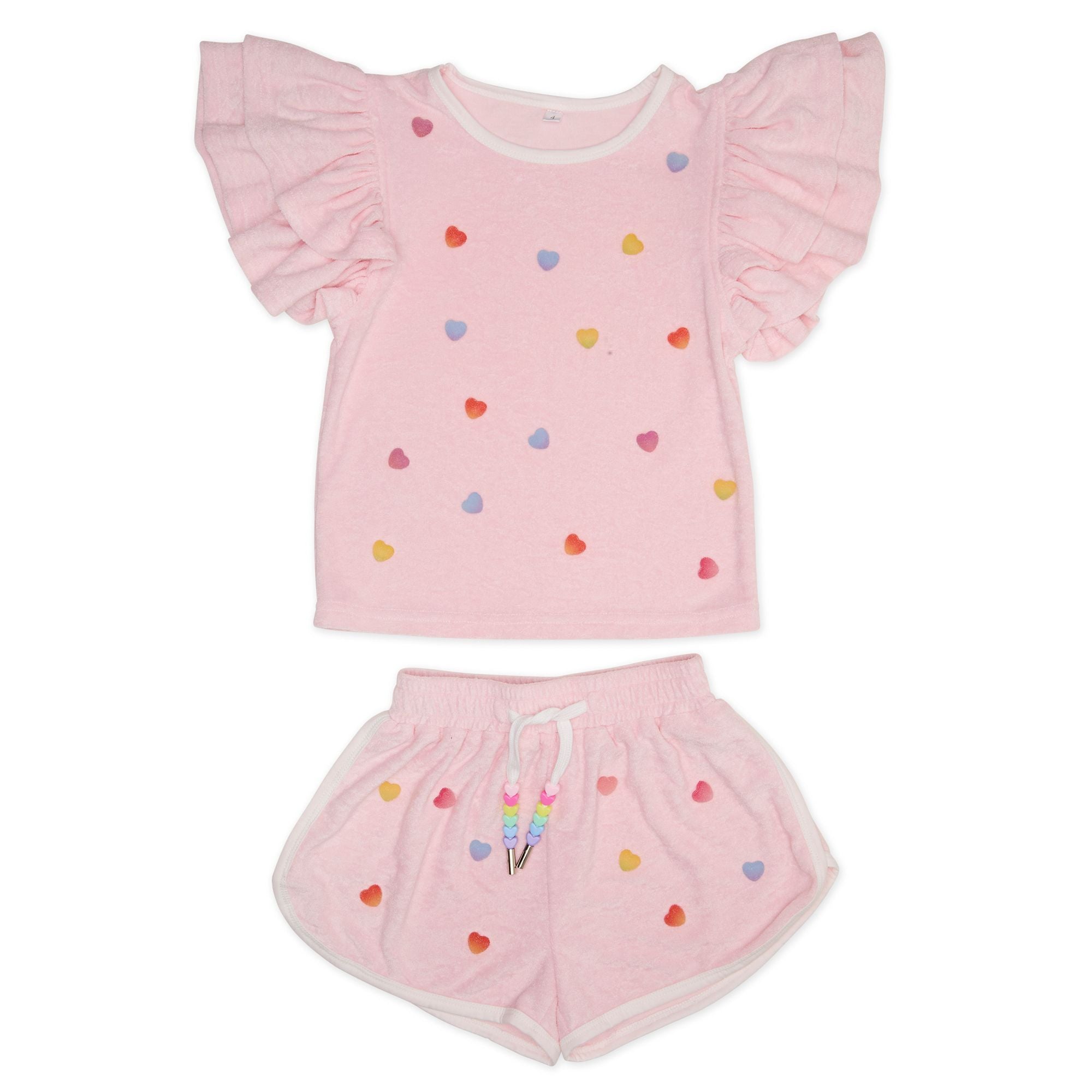 Dreamers 2pc Pink Sweetheart Short Set