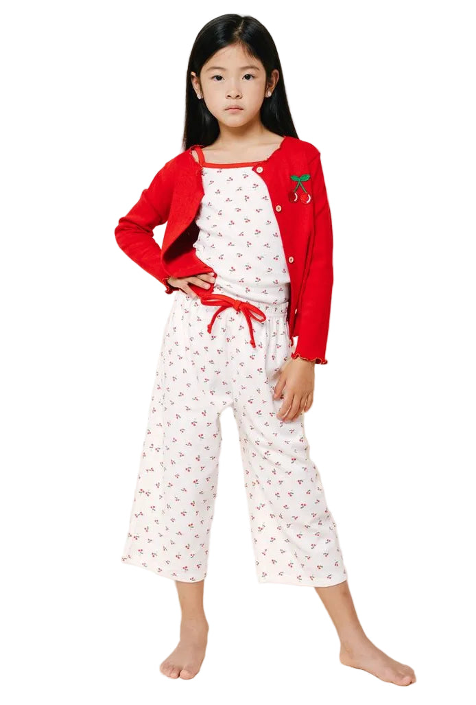 little girls boutique outfit with cherries by petite Hailey 