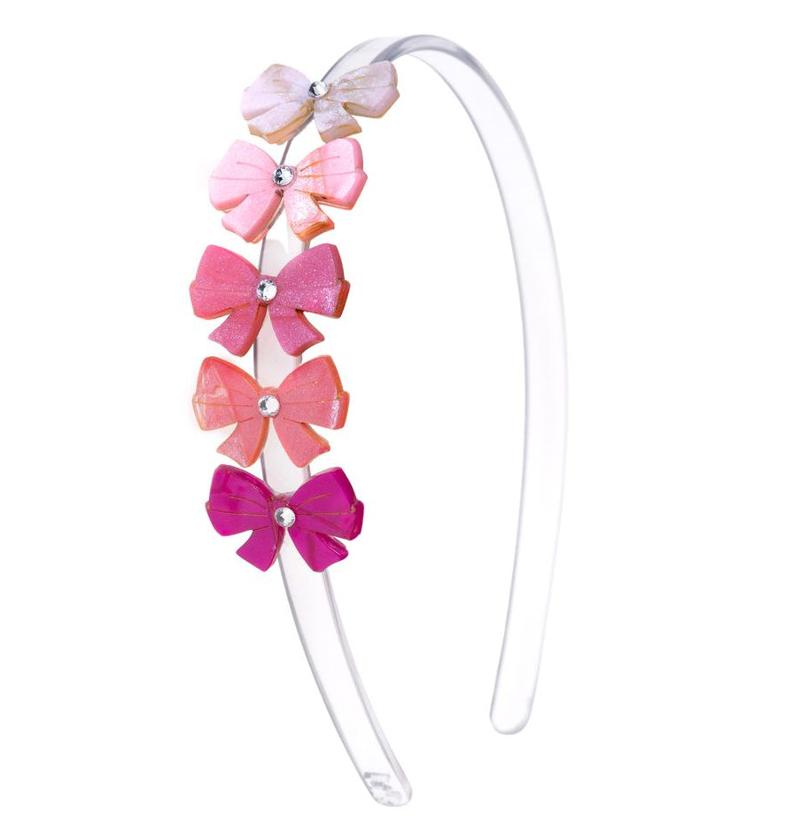 Lilies & Roses Bows Shimmer Pink Headband