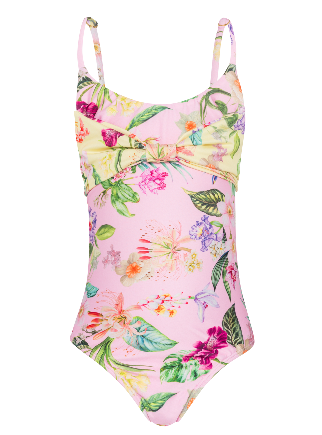 pq kids tropical floral one piece girls swimsuit