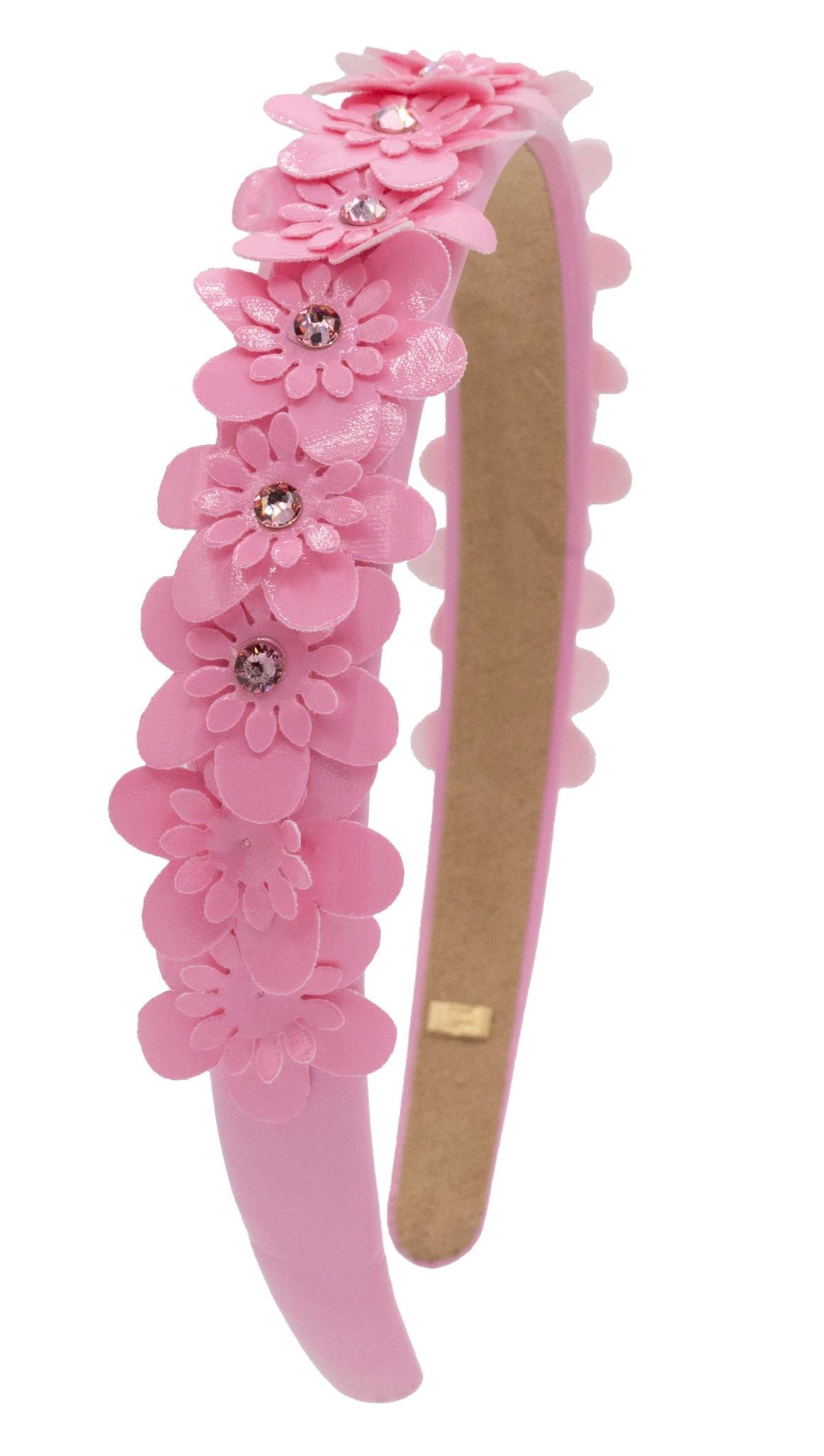 Bari Lynn Crystallized Flower Headband - Light Pink