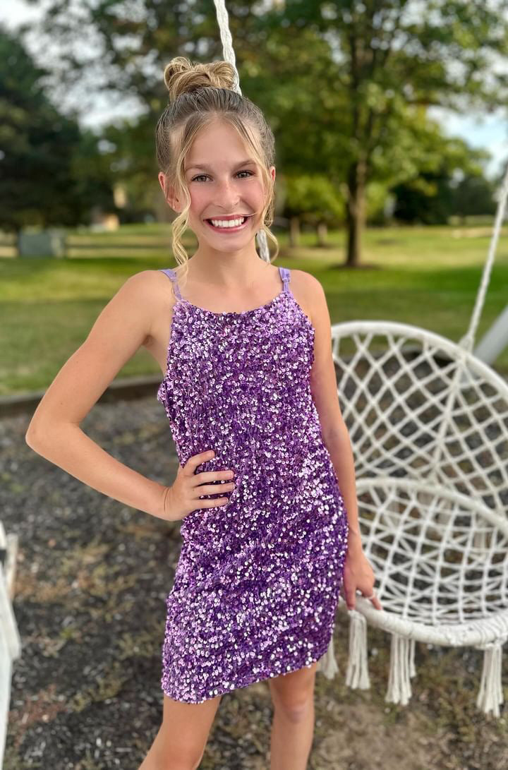 MIA New York Purple Sequin Party Dress