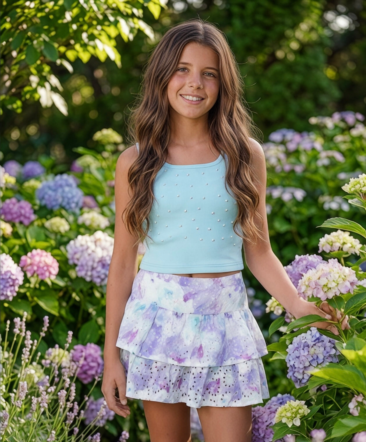 Mia New York Eyelet Skort * Built In Shorts *