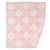 Happy Face Patterned Throw Blanket 50 X 60-  Baby Pink