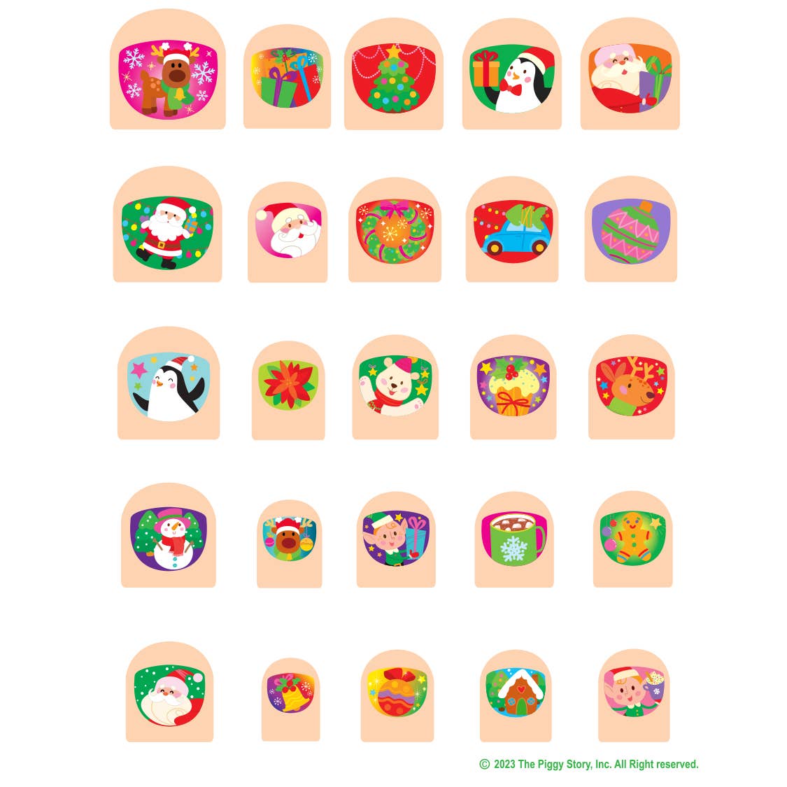 Lil' Fingers Nail Art for Kids | Holly Jolly Christmas