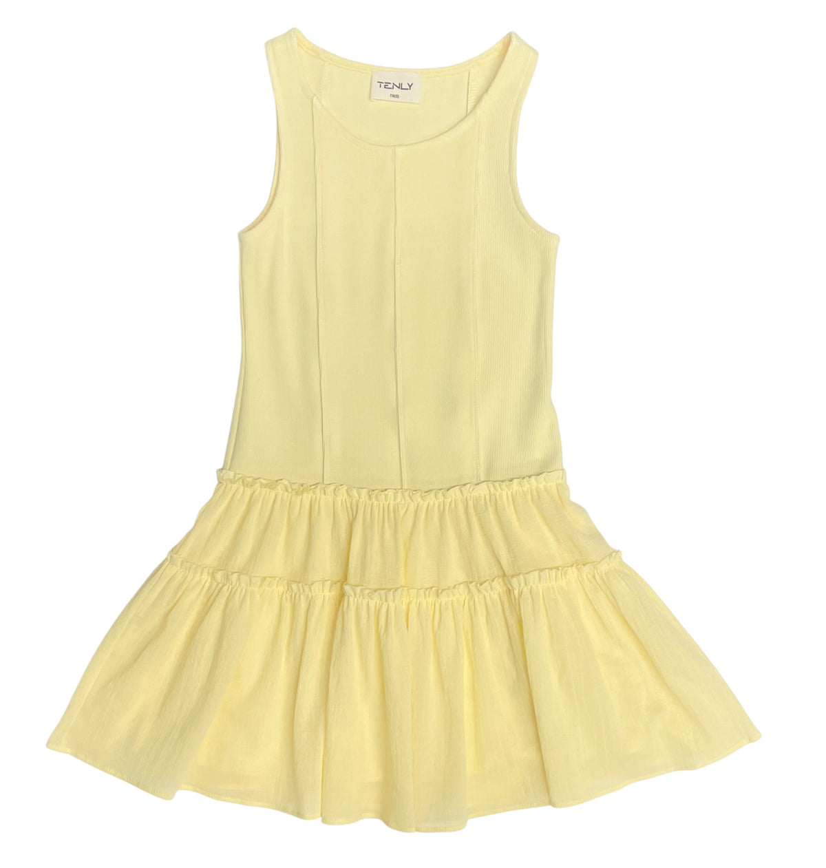 yellow drop waist dress Tenly Tween Drop Waist Dress - Lemon Drop