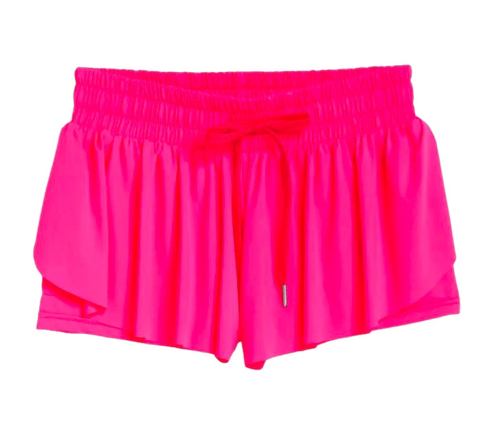 Tractr Sporty Shorts - Neon Pink  * 4-16 *