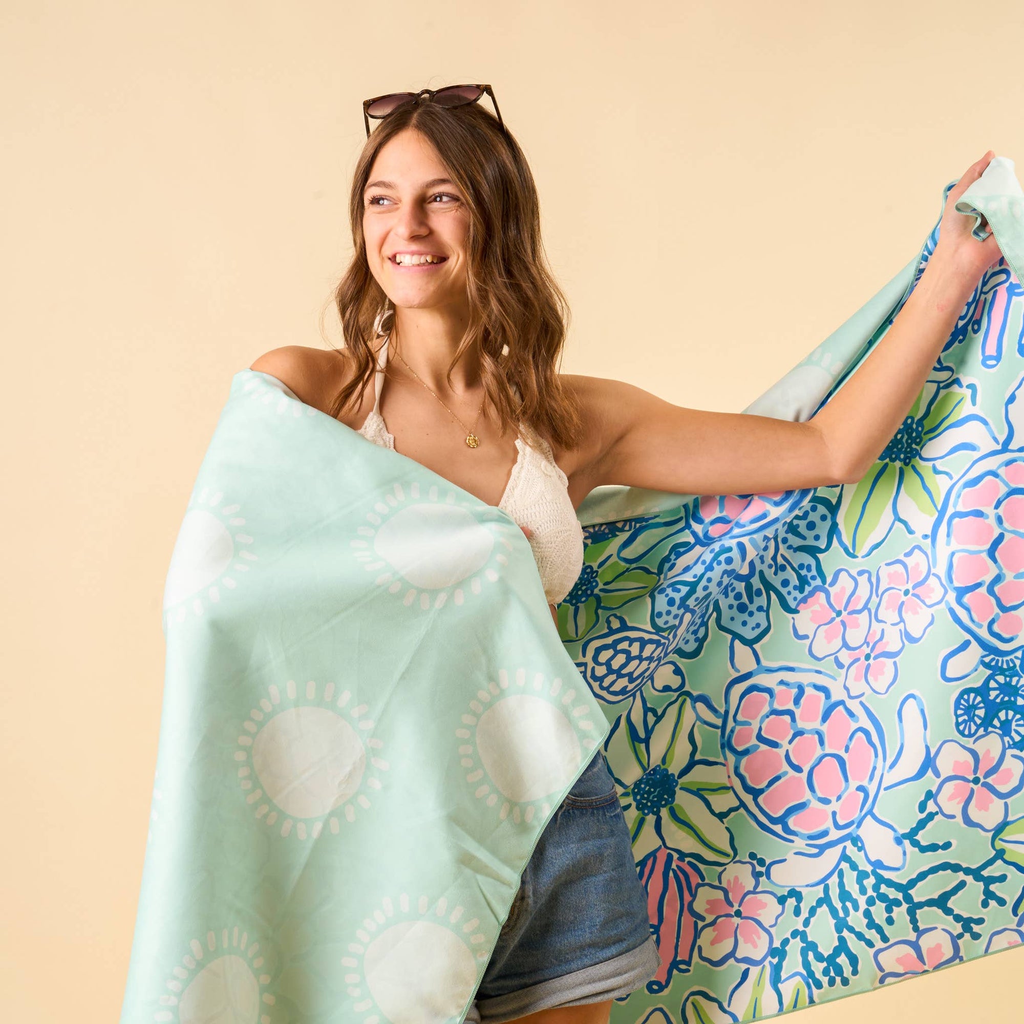 XL Quick-Dry Beach Towel-Coastal Cove