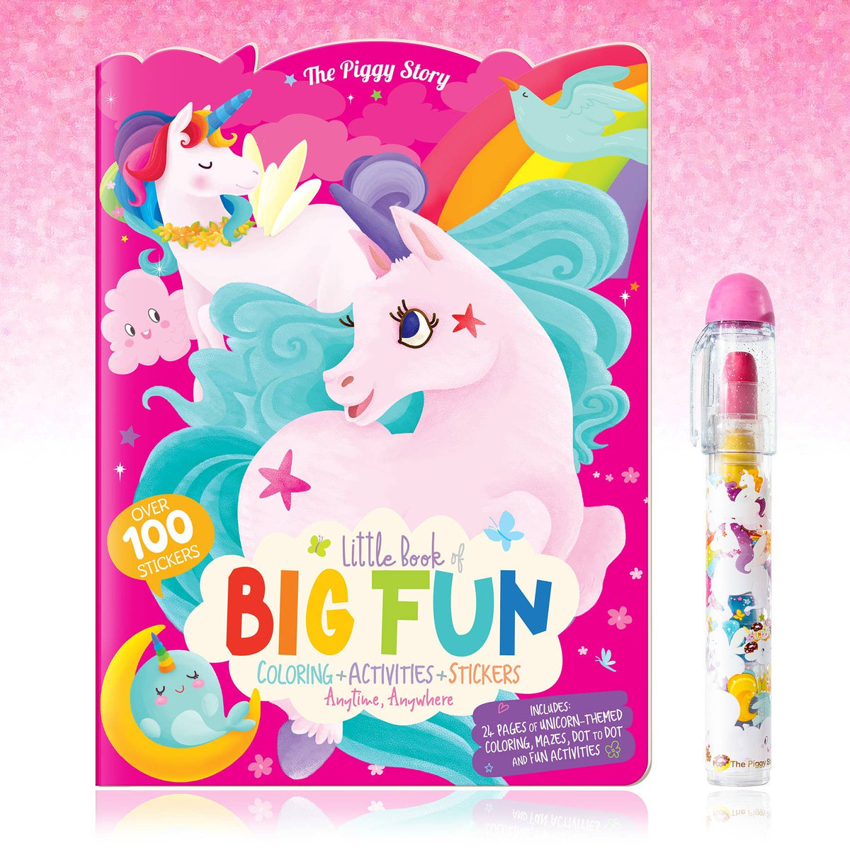 Unicorn Land Mini Activity Book and Stackable Crayon Gift Pack