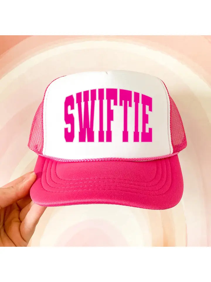 Swiftie Hot Pink Arch Varsity Trucker Hat *Preorder*