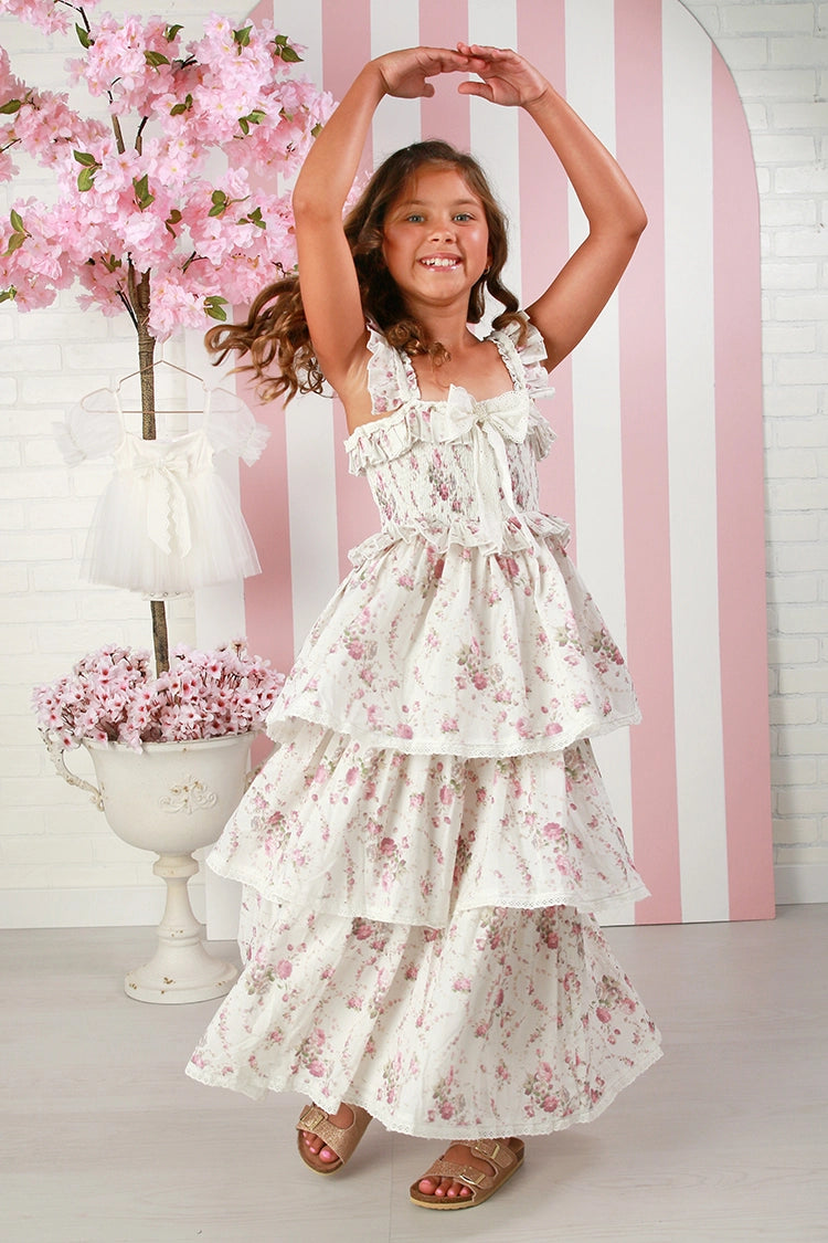 Ooh! La, La! Couture Primrose Maxi Dress - Shabby Chic Floral & Stripe