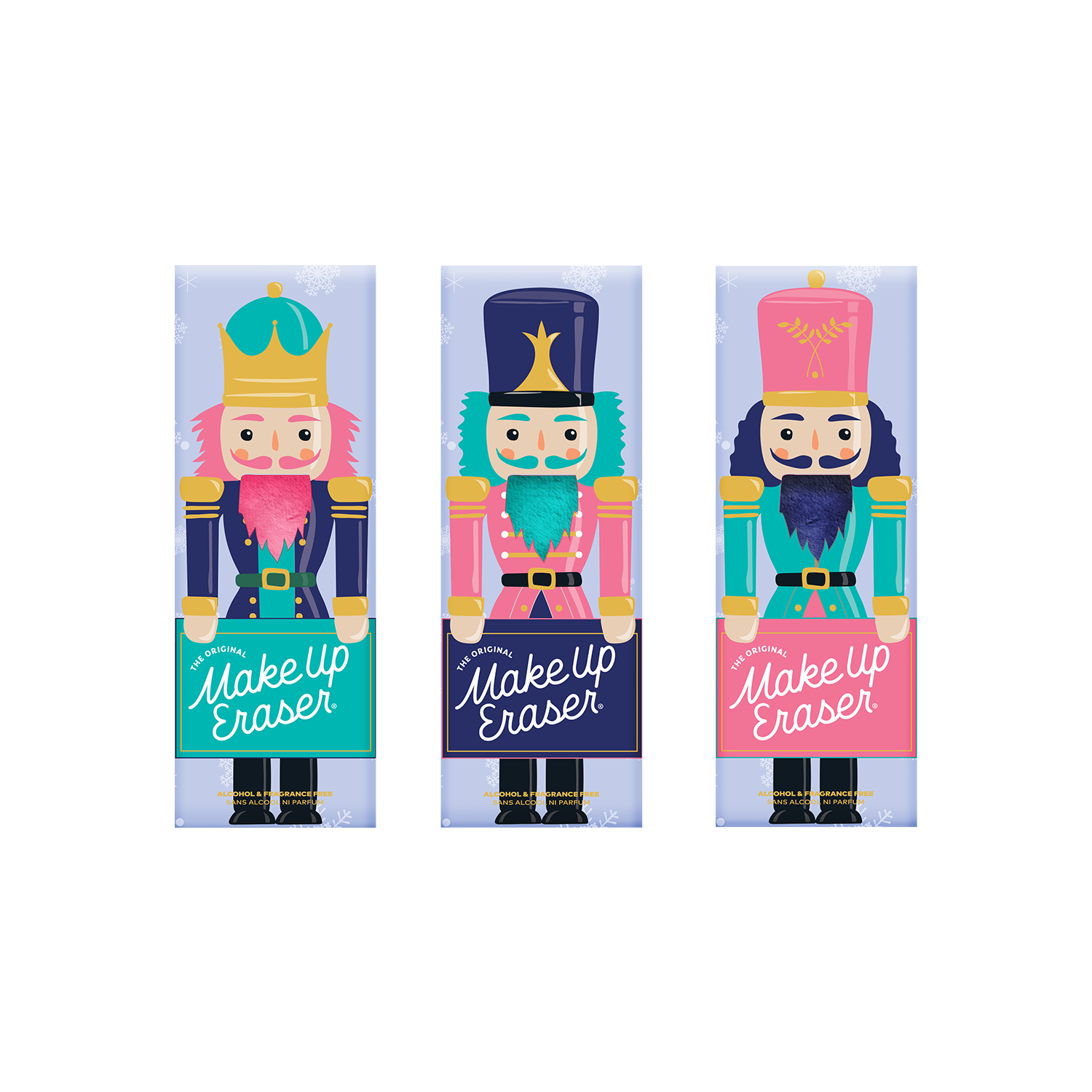 MakeUp Eraser - Nutcracker 3pc Mini -Holiday Gift Set