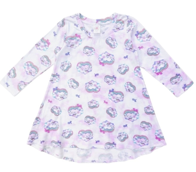 Esme Long Sleeve Hi-low Dress -Unicorn Love