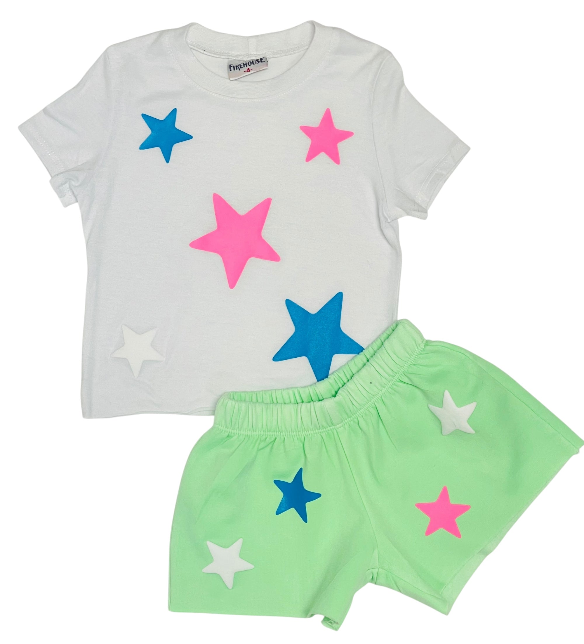 Firehouse Kiwi Star Print Shorts- Size 12