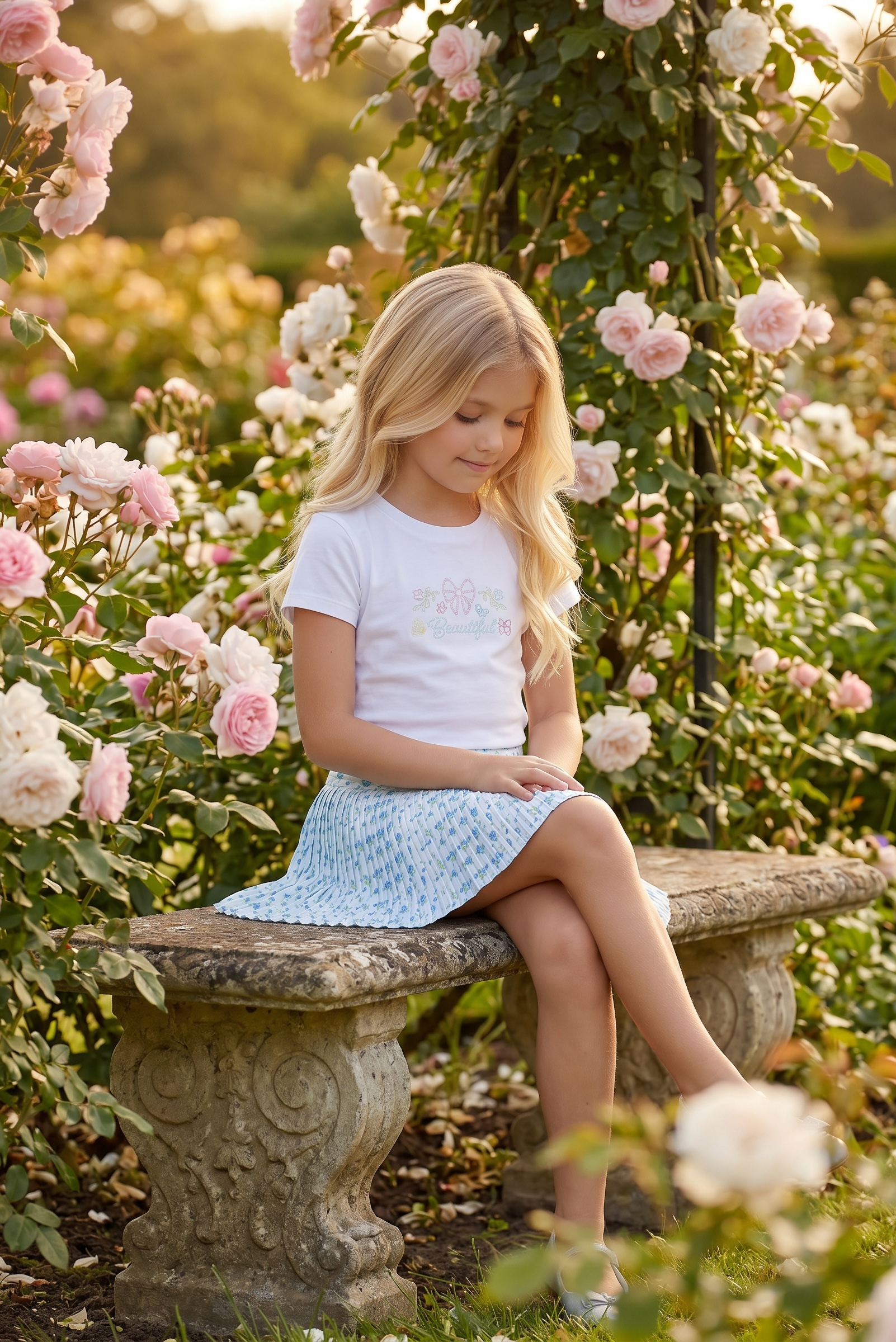 Iscream Blue Floral Pleated Skort * Built In Shorts *