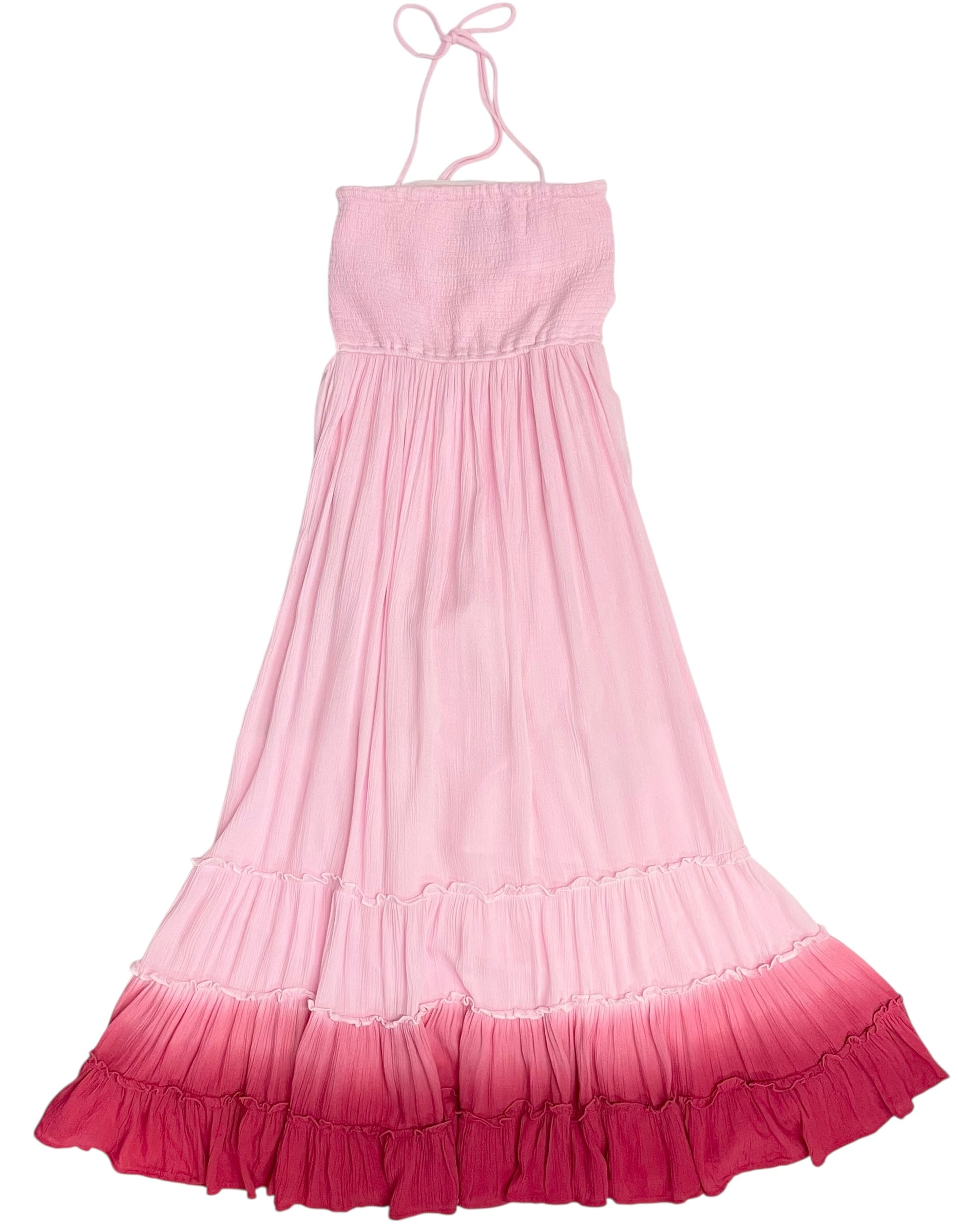 KatieJ NYC Lottie Pink Ombre Knit Maxi Dress