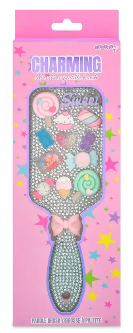 Iscream Rhinestone & Charms Paddle Brush