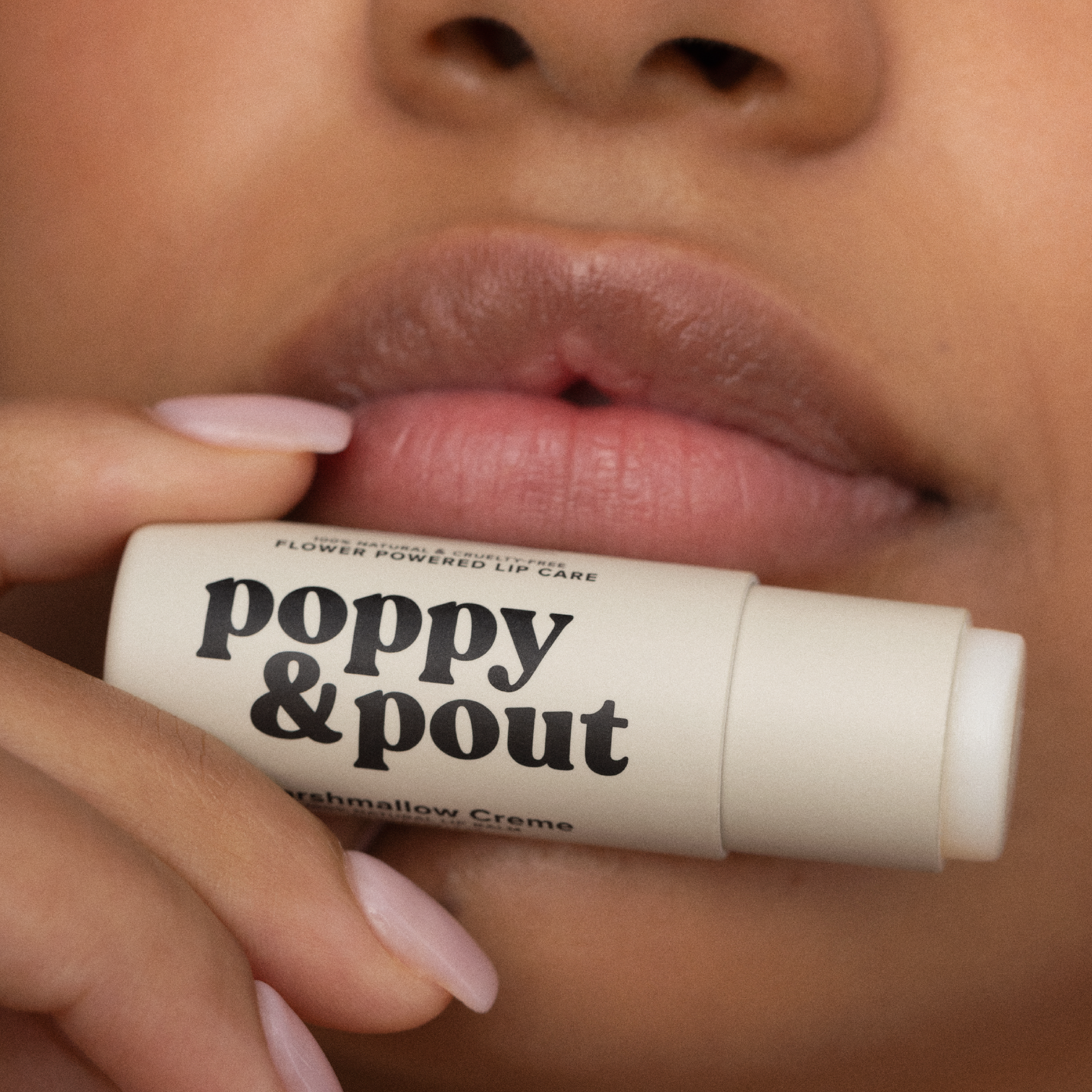 Poppy & Pout All Natural Lip Balm-Marshmallow Creme
