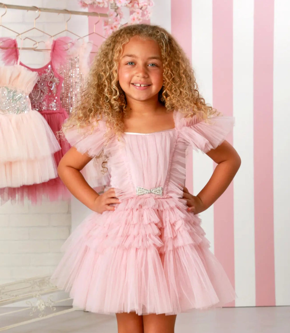 pink tutu dress Ooh! La, La! Couture Zoe Tutu Dress W/ Bow- Pink6