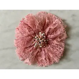Ooh! La, La! Couture Lace Hair Clip- French Rose