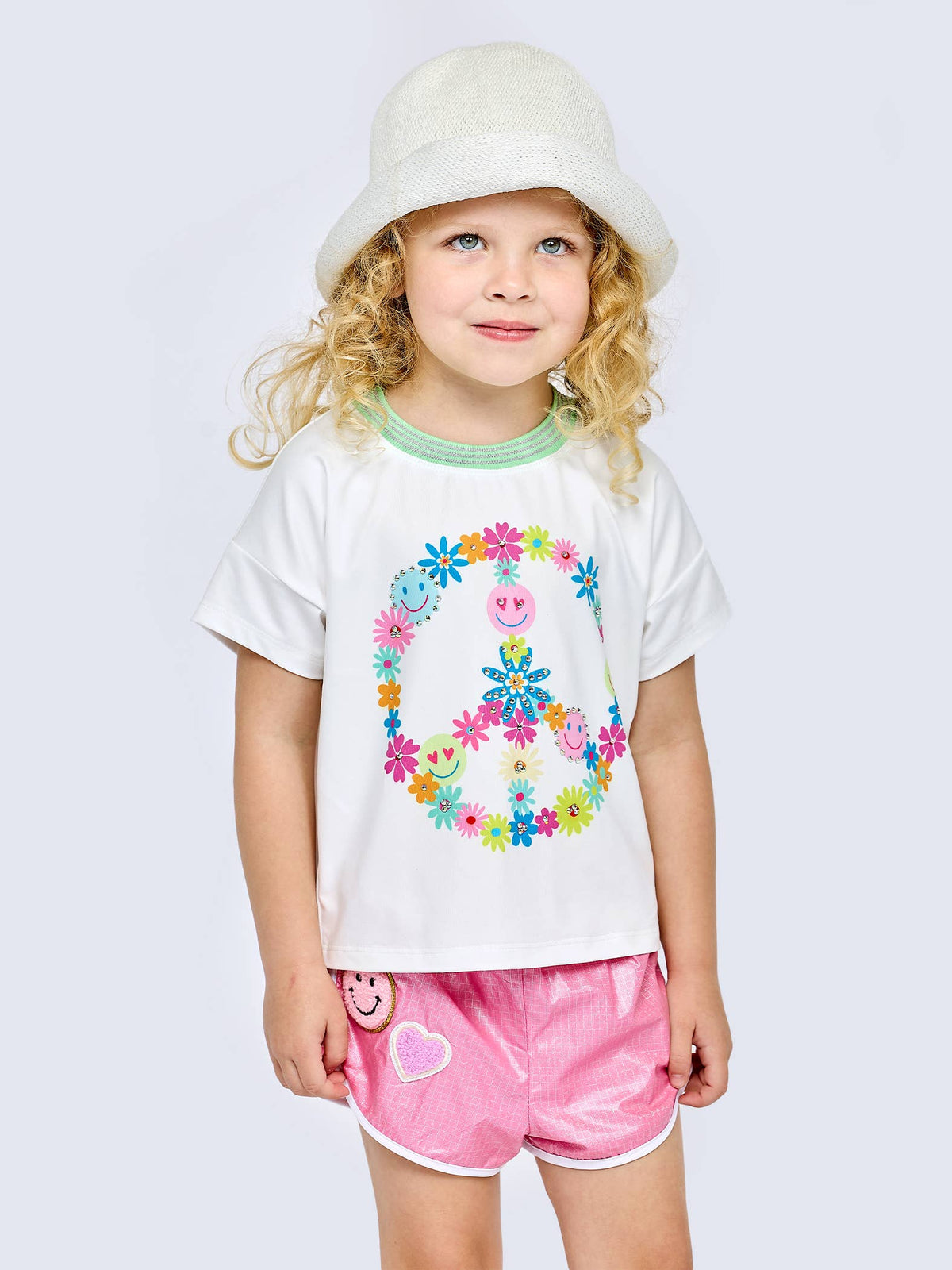 Baby Sara / Hannah Banana Floral Peace Graphic Top w/ Tulip Back Detail  * Preorder *