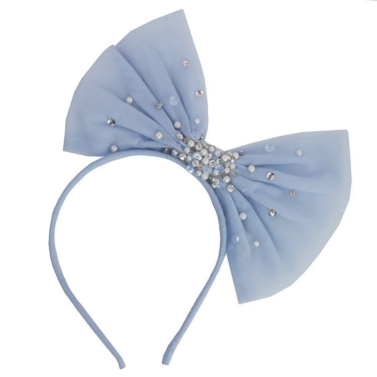 Ooh! La, La! Couture Bow Headband- Sky Blue