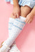 Little Stocking Co. - Blue Bow Scalloped Knee High Socks