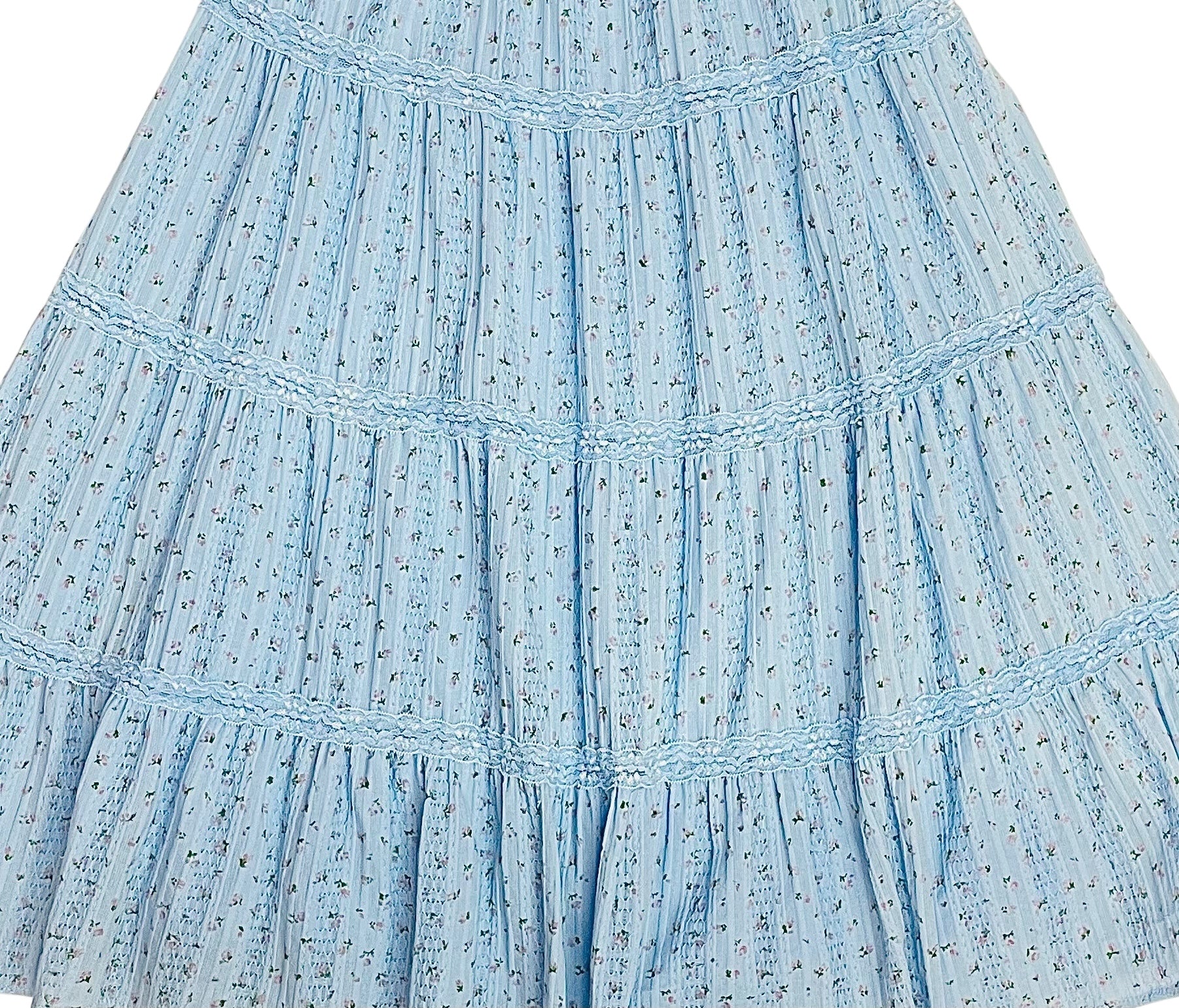 Flowers By Zoe Tween Blue Floral Print Maxi Skirt