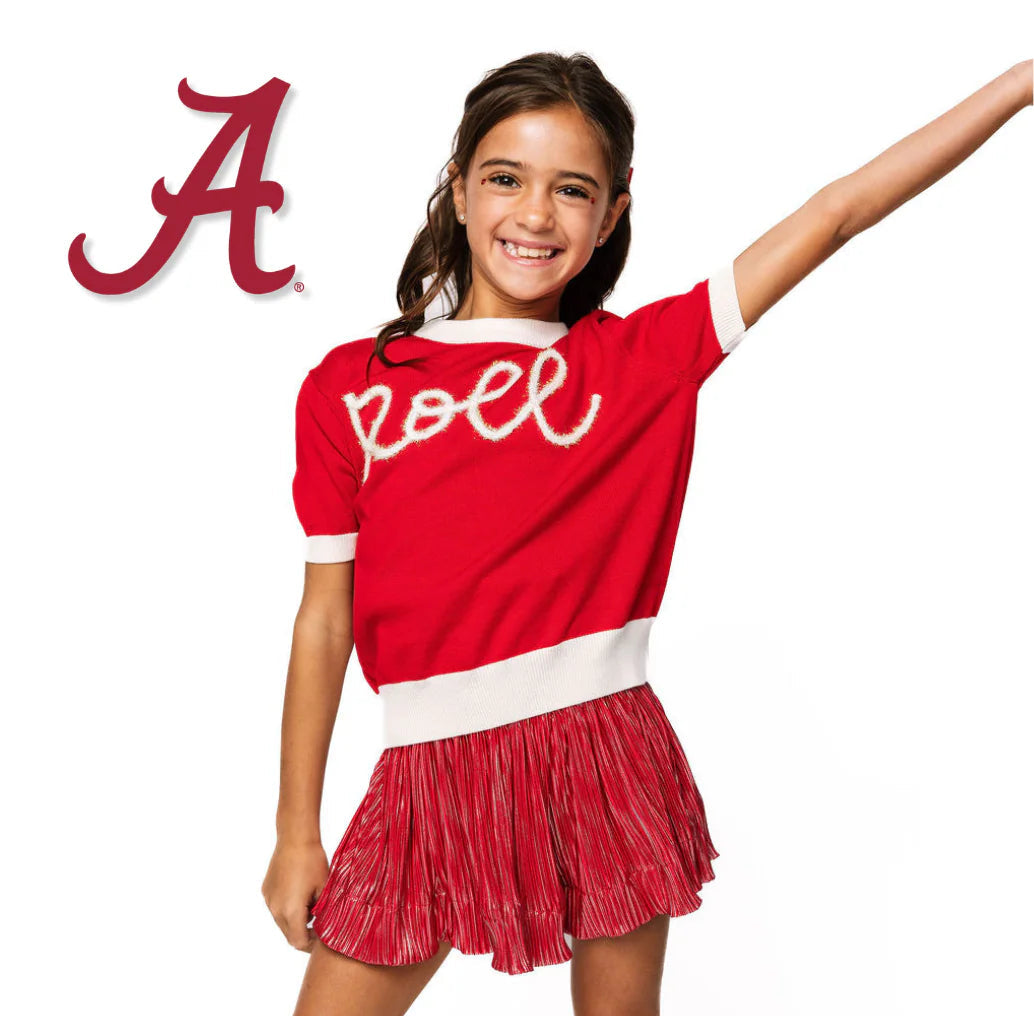 Queen Of Sparkles Kids Glitter Script Sweater - Alabama &quot; ROLL &quot;