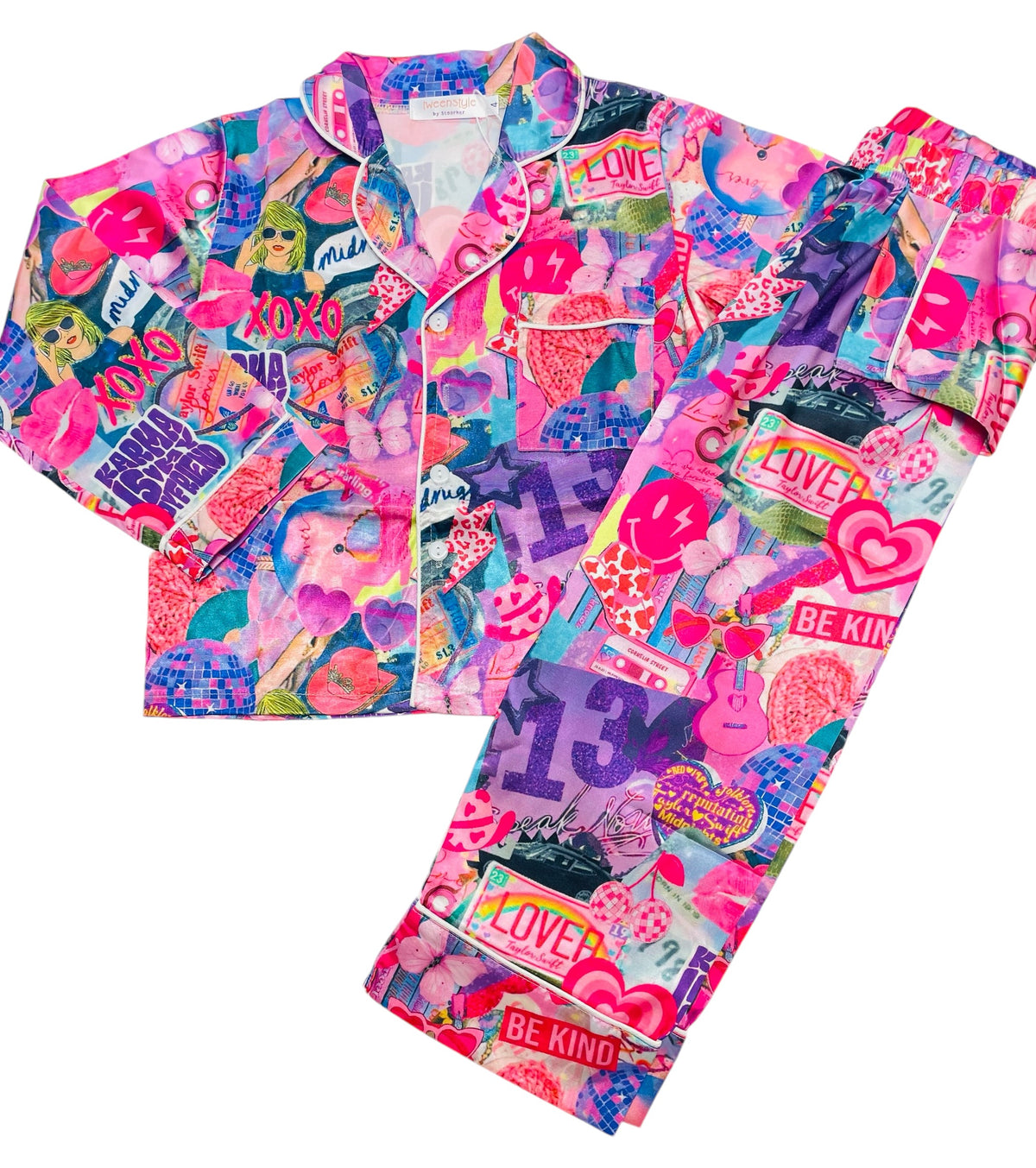 Tweenstyle 2pc Loungewear Set - Swiftie Lover Print 4-14